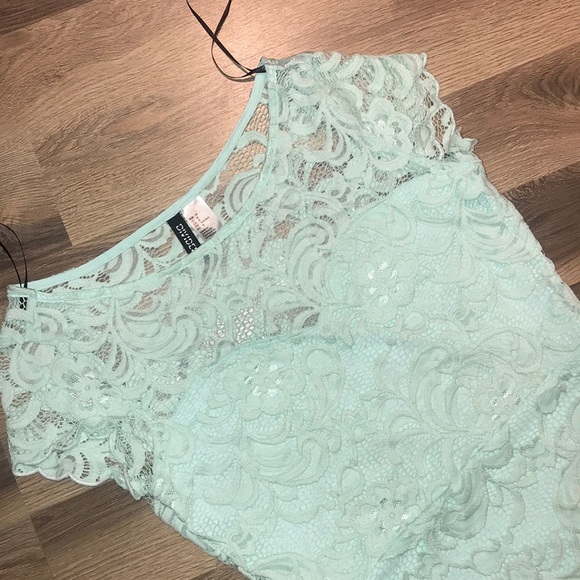Mint lace dress - Picture 2 of 3